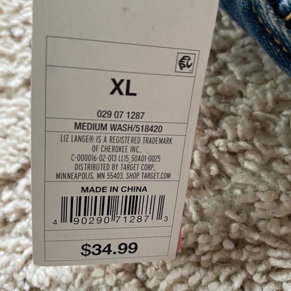 LIZ LANGE MATERNITY DISTRESSED JEANS XL - Picture 5 of 8